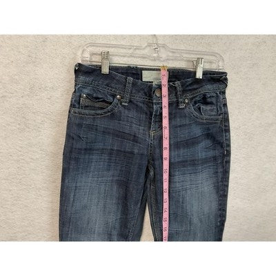 Maurices Morgan New Boot Jeans Womens 1/2 Short Dark Wash Bootcut Denim