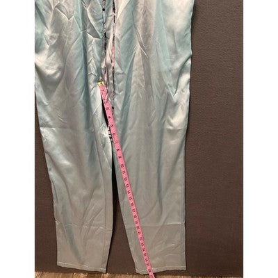 NWT Honey Minx SATIN Jajamas Harper One Piece Jumpsuit Sleep Set M/L Pockets