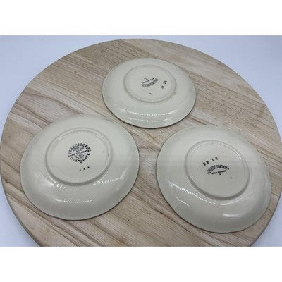 VTG Franciscan Apple Saucer Set of 3 - 6" Plates Hand Decorated California USA