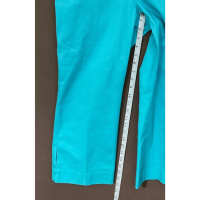 ECI New York Blue Crop Pants Size 6 Split Hem Women’s $58 NWT Split Hem Detail