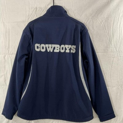 Dallas Cowboys Jacket Womens XL Blue NFL Football G-III Softshell Full Zip Coat