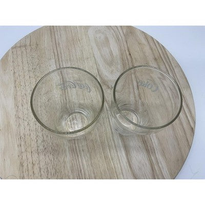 Vintage Set Of 2 Coke Cola Drinking Glasses Cups Bell Soda Shape 5"