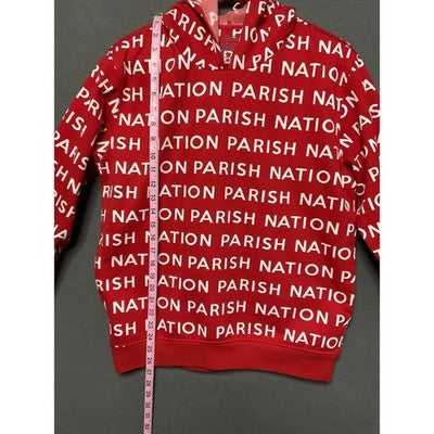 Parish Nation Red Pullover Hooded Sweatshirt Boys Youth Size X-Large (18)