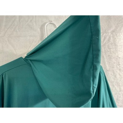 UK2LA Beach Vibes Hoodie Womens Large Teal Graphic Drawstring Hem Sweatshirt