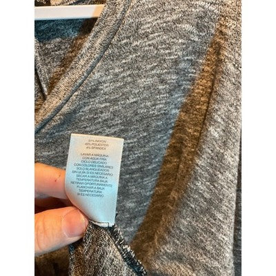 Signature Studio Women's Sweater XL - Grey/White, Front Tie, Button Closure