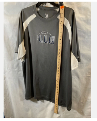 Badger Sport Shirt Mens 2XL Gray LLG Raglan Athletic Performance Training Tee