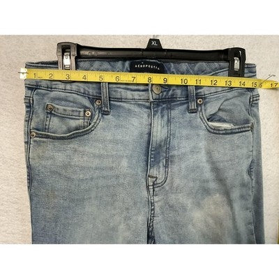 Aeropostale Jeans Womens Medium Light Wash High Rise Jegging Skinny Stretch Long