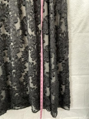 RWJ Dress Womens 3XL Black Lace Floral Sleeveless V Neck Maxi Lined A Line Party