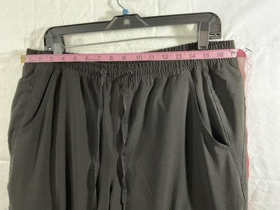 Eddie Bauer Pants Womens 12 Black Fleece Lined Jogger Zipper Pockets Cuffed