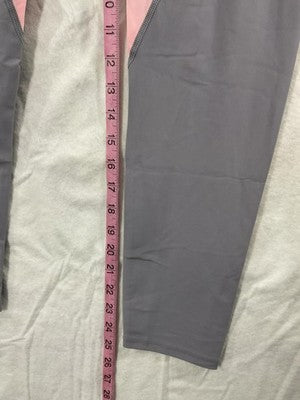 Leggings Womens M Gray Pink Colorblock Ankle Stretch Yoga Activewear Pants