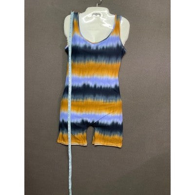 AQ-Sport Tie-Dye Sleeveless Romper Med Boho Festival Jumpsuit NWT
