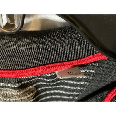 Callaway X Series Golf Polo XL, Striped Black/White/Red, 100% Polyester Casual
