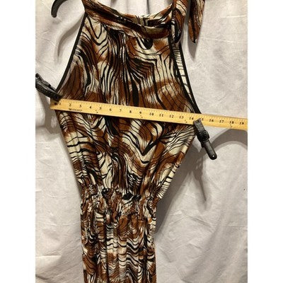 Women's Med Romper, Sleeveless, Multicolor, Elastic Waist, Jeggings Look