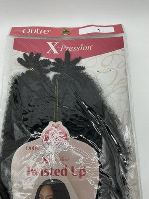 Outre X-Pression Twisted Up Springy Afro Twist 24in 3X 1 Black Hair Extensions