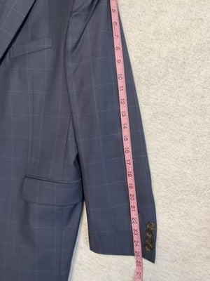 Angelos Suit Men 42 Blue Wool Plaid 2 Piece Pants 37x31 Super 150s Canada