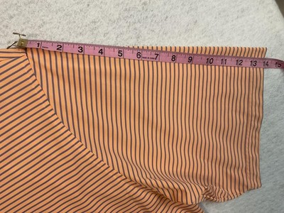 Donald Ross Polo Shirt Mens 2XL Orange Striped Golf Performance Short Sleeve