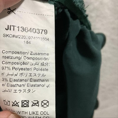 SheIn Dress Womens 1XL Green Satin One Shoulder Ruched Bodycon Party