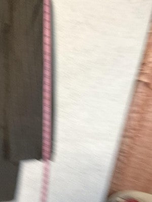 VTG Hugo Boss Suit Men 44L Gray Wool Cashmere Pinstripe Designer Pants 37x30 USA