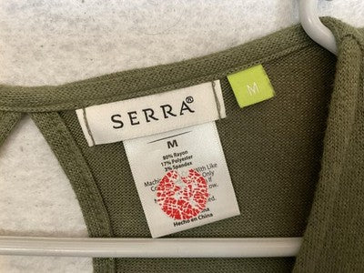Serra Jumpsuit Womens Medium Green Short Sleeve Surplice V Neck Jogger Casual