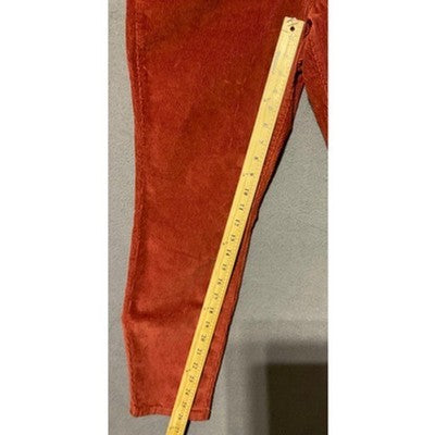 No Boundaries Pant Womens 17 High Rise Sculpting Corduroy Rust Color