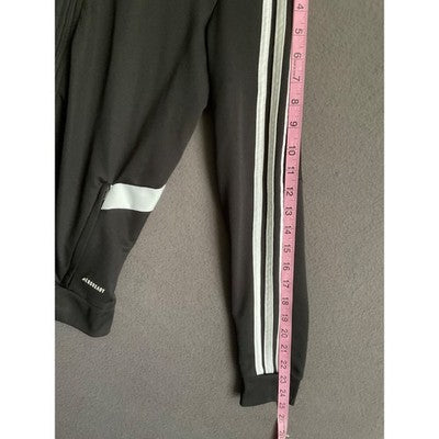 Adidas Women's Black XS Full Zip Track Jacket 3 Stripes Logo Lightweight Sporty