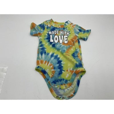 Cat & Jack Garanimals Bodysuit Baby 6-9M Green My Auntie Favorite Tie Dye Love