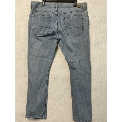 Nautica Jeans Mens 38x34 Blue Light Wash Straight Leg Denim Classic 5-Pocket