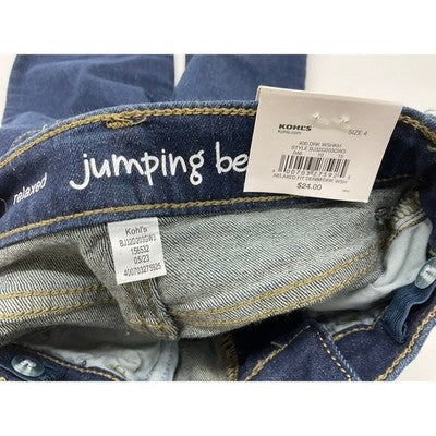 Jumping Beans & Perry Ellis Boys Size 4 Blue Jeans Brown Joggers NWT Bundle