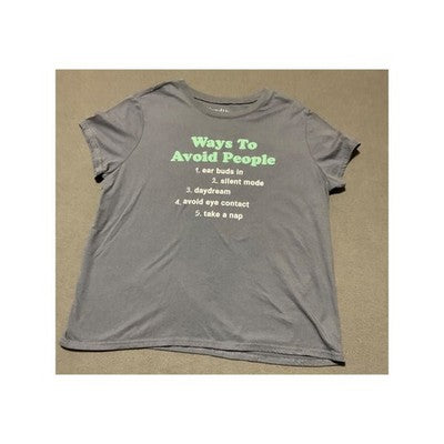 Wound Up Ways to Avoid People Graphic Tee Shirt XXL Casual Humor