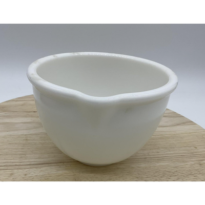 Vintage Milk Glass Mixing Bowl Aprox 6" Spouted 4.5" Tall Kitchenware Baking USA