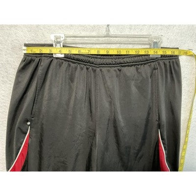 Holloway Pants Mens XL Black Red Athletic Track Warmup Zipper Leg Drawstring