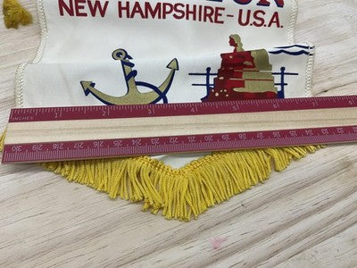 Rotary Club Hampton New Hampshire USA Marine Memorial Satin Banner Flag Pennant