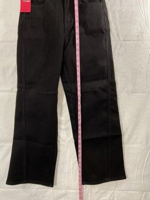 Hello Jeans Womens Small Black High Rise Straight Insulated Fleece Lined