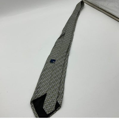 Stafford Necktie Mens Olive Green Grey Geometric Silk Classic Formal Accessory