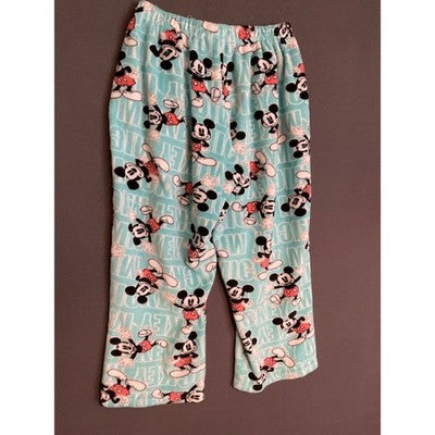 Disney Mickey Mouse Fleece Pajama Pants Women’s Size XL Blue Cozy Sleepwear