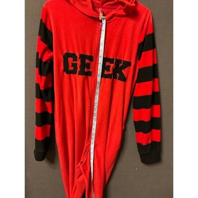 Tarae by Rue 21 Geek Hooded Fleece One piece Medium Lounge Pajamas Unisex
