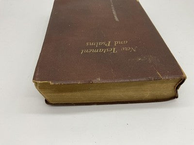 Holy Bible KJV New Testament Psalms Giant Print Royal Brown HC USA Vintage