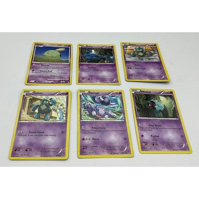 Pokemon Card Lot Psychic Type Zubat Golett Skorupi Woobat Gulpin TCG Bundle
