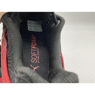 Puma Shoes Boys Size 11C Black Red SoftFoam+ Running Training Athletic 376358-01