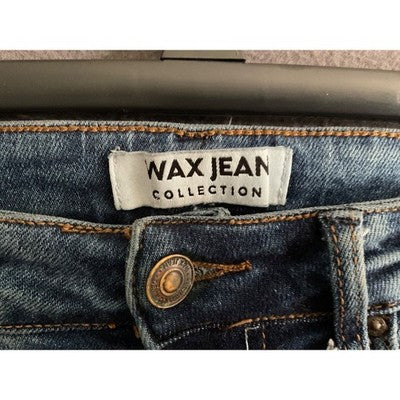 NAX JEAN Collection Blue Distressed Ripped Denim Jeans Sz 5/27 Stretch