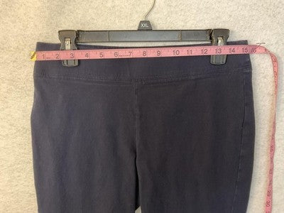 Talbots Pants Womens 6 Navy Blue Skinny Ankle Pull On Stretch Dress Career