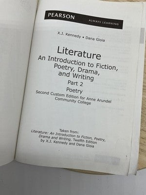 Literature Introduction to Fiction Poetry Drama Writing Kennedy Gioia Softcover