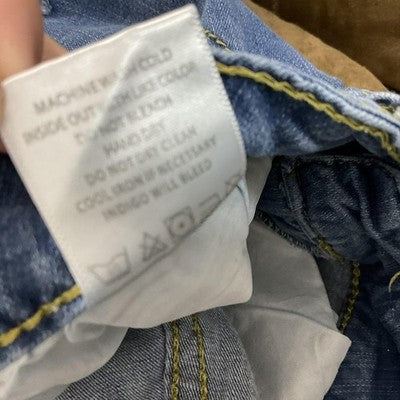 Between Us Jeans Womens 14 Blue Medium Wash High Rise Distressed Skinny Stretch