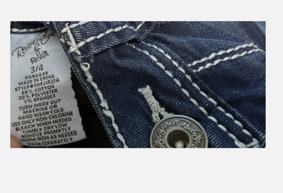 Revolution & Revolt Jeans Womens 3/4 Skinny Distressed Paint Splatter Juniors