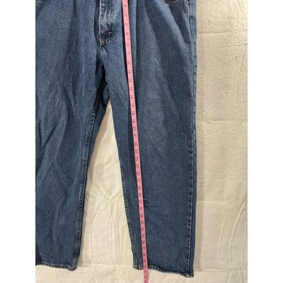 Wrangler Jeans Mens 38x29 Blue Relaxed Fit Straight Leg Denim Pants Workwear