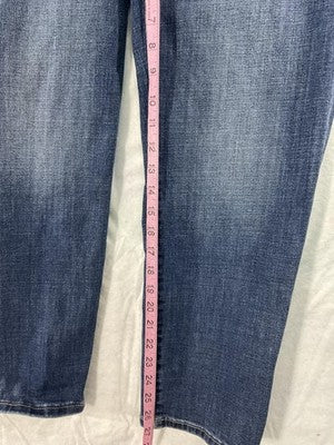Liverpool Jeans Womens 14 Blue Medium Wash Straight Pull On Stretch Denim