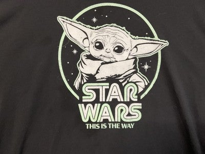 Star Wars Shirt Mens 2X Big Black Grogu Mandalorian Tee Mad Engine Short Sleeve