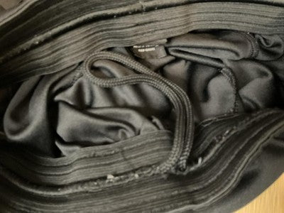 Reebok Pants Boy Large Black Track Woven Drawstring Waist Athletic Gym Pockets