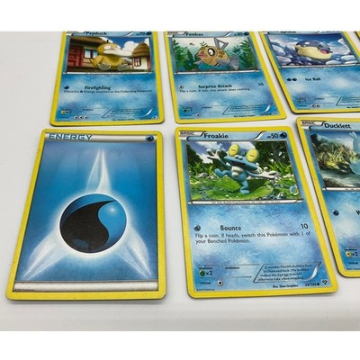 Pokemon Water Type Card Lot 7pc Froakie Psyduck Spheal Luvdisc TCG Mixed Set