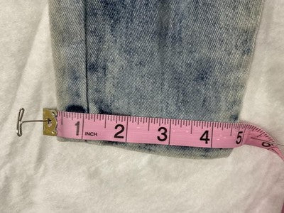 AQ Jeans Jeans Girls 6 Blue Denim Skinny Ruffle Distressed Adjustable Waist
